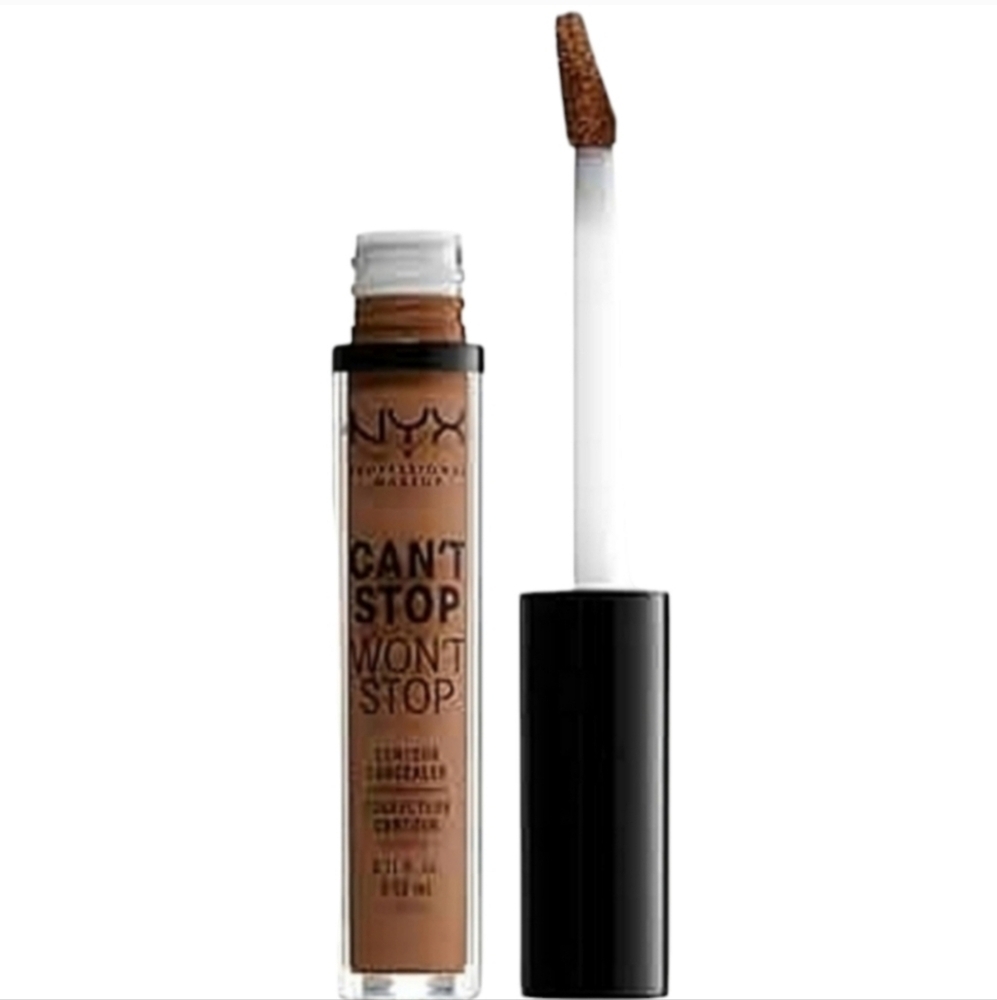 4 x NYX Can't Stop Won't Stop Concealer 24h Full Coverage Matte Cappuccino